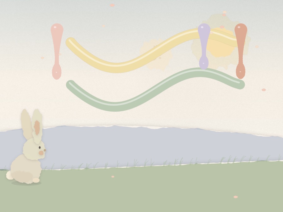 Glossy ribbons of pastel paint with slow hanging drips.